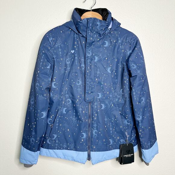 Obermeyer Teen Girls Taja Print Jacket Blue‎ Celestial - Juniors Size XL - NWT - Picture 4 of 15